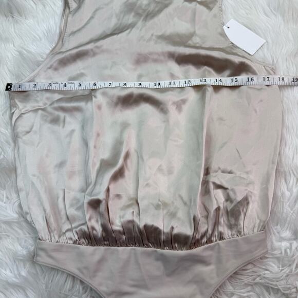 Cami NYC Delancey Silk Bodysuit Size S Oat NWT Classic Old Money European Summer - Picture 7 of 16
